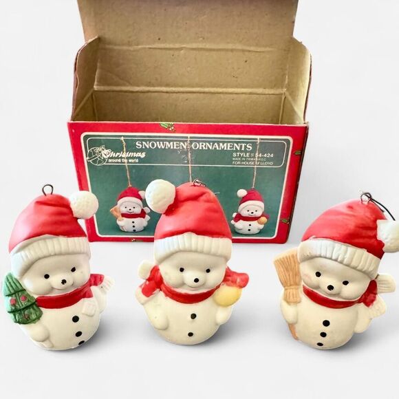 Vintage House of Lloyd "Christmas Around the World" Snowmen Ornament Set - Picture 1 of 3